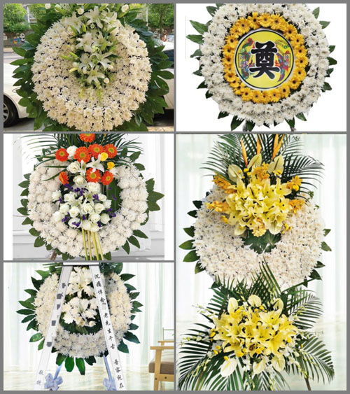 湖北黄冈市黄梅县刘佐乡宏星村花圈速递
